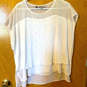 Jennifer Lopez white  blouse size M